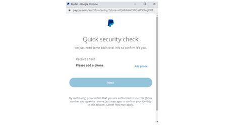 paypal security check